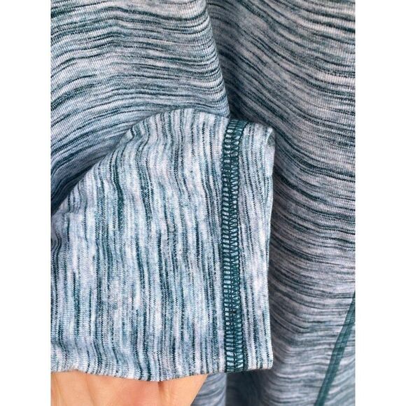 GAIAM XL Space Dye Hoodie Blue Green Funnel Neck Lightweight Yoga Top - Picture 4 of 7